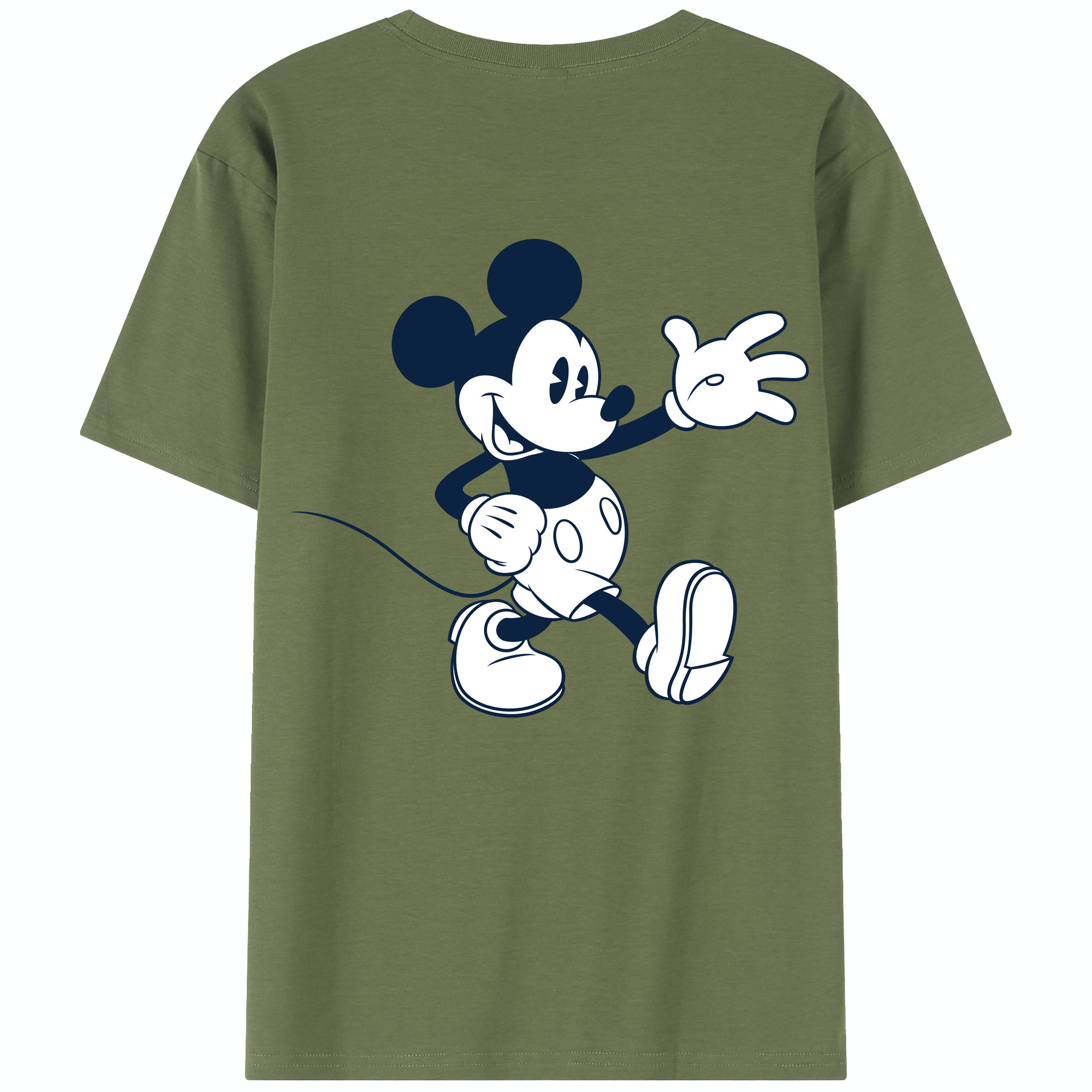 （画像用） ミッキーマウス Mickey Mouse 綿100％半袖Tシャツ（背面プリント）